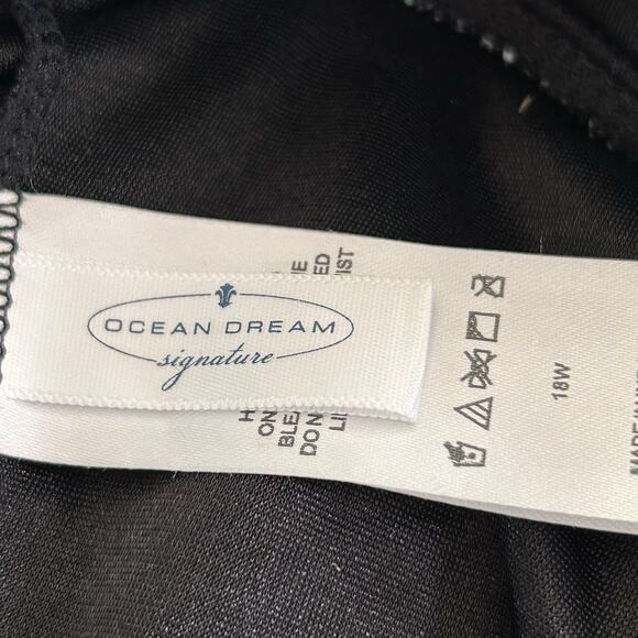 Ocean Dream Signature Women’s One Piece Blue Paisley Multicolor Swimsuit 18W NWT - Picture 11 of 12